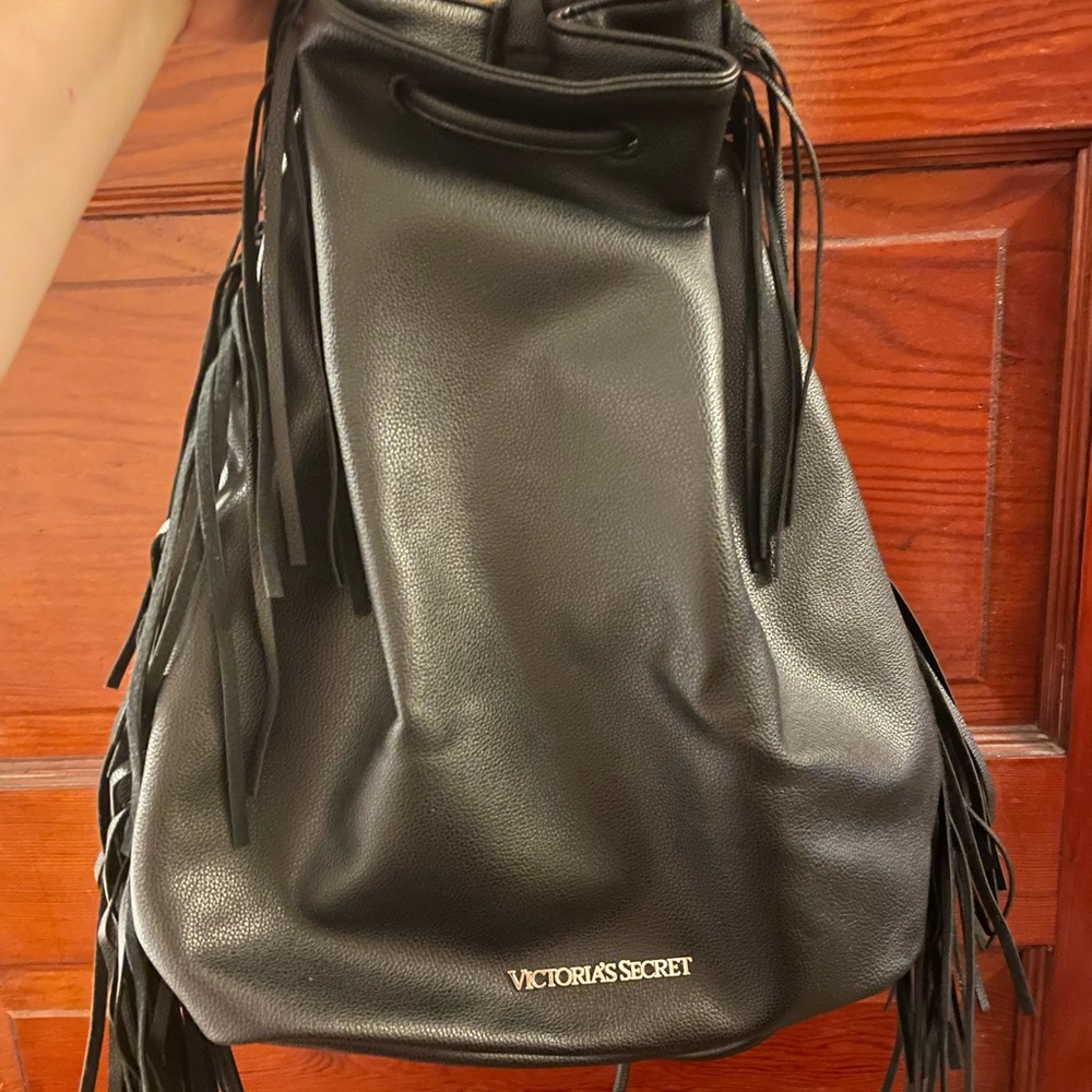 Victoria’s Secret Drawstring Fringe Bag Backpack - Picture 2 of 14